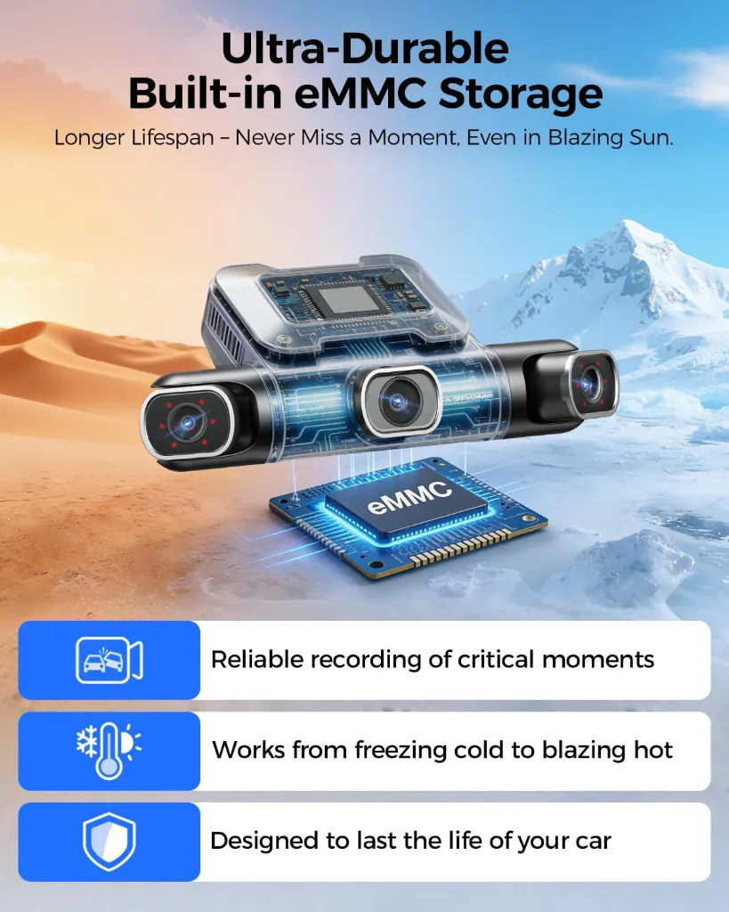 Azdome DashCam M660 Pro 4 Channel 4K — 3