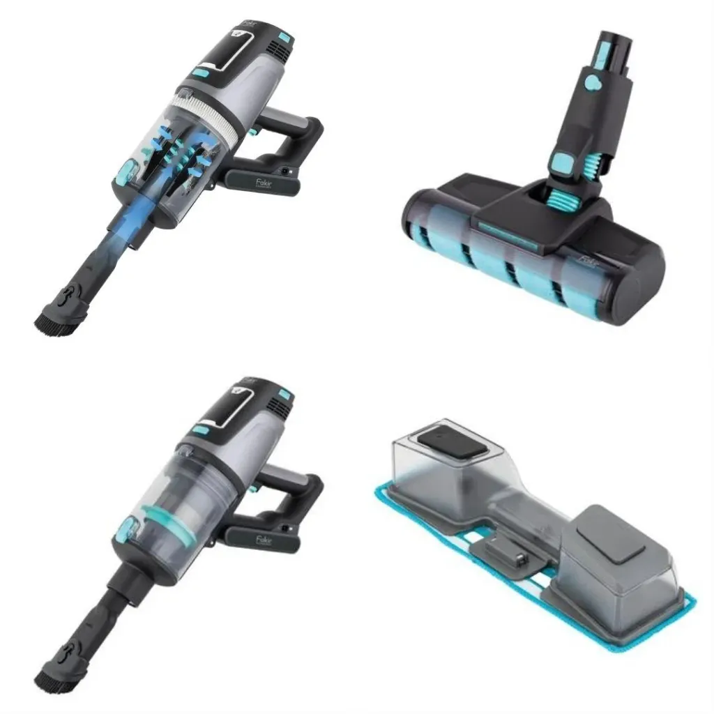 مكنسة Fakir Bolt X Plus Aqua اللاسلكية مع خاصية المسح – 550 واط – رمادي Moon Gray — 2