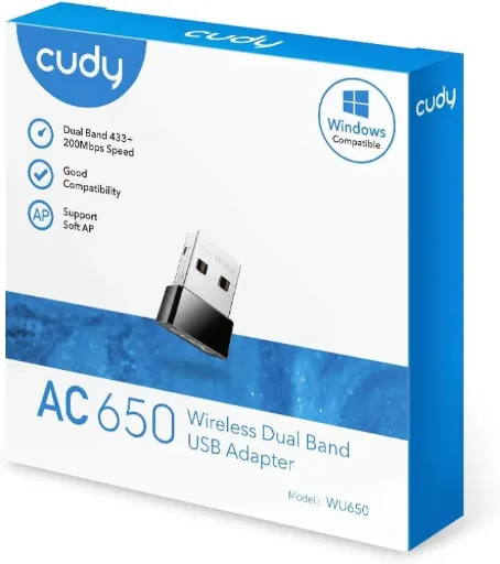 محوّل واي فاي لاسلكي USB صغير ثنائي النطاق