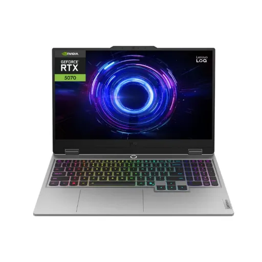 لابتوب ألعاب لينوفو LOQ بمعالج i7 وكارت RTX 5070 ورام 32GB وهارد SSD 1TB (موديل 15IRX10)