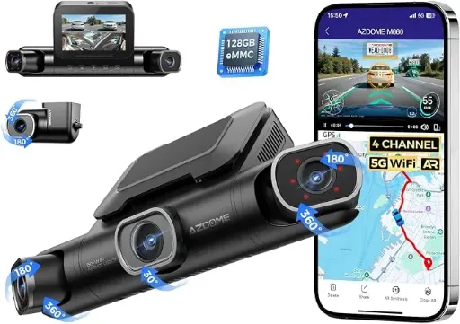 Azdome DashCam M660 Pro 4 Channel 4K