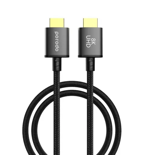 Porodo 8K Ultra HD Braided HDMI Cable 3M-Black