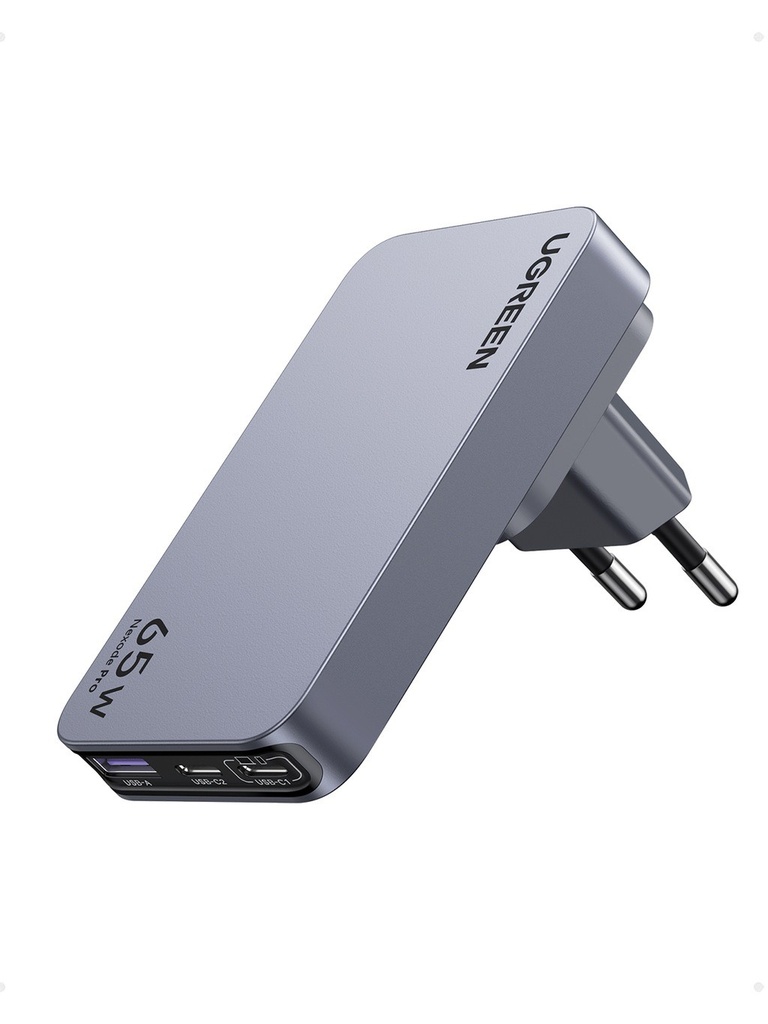 UGREEN Nexode Pro 65W 3-Port GaN Ultra-Slim Fast Charger-Space Gray (Model: X753)