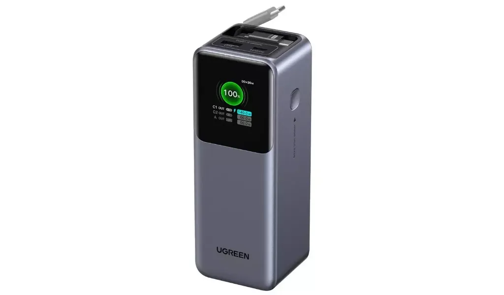 UGREEN Nexode 20000mAh 165W Power Bank with Retractable Cable -Space Gray (Model: PB726)